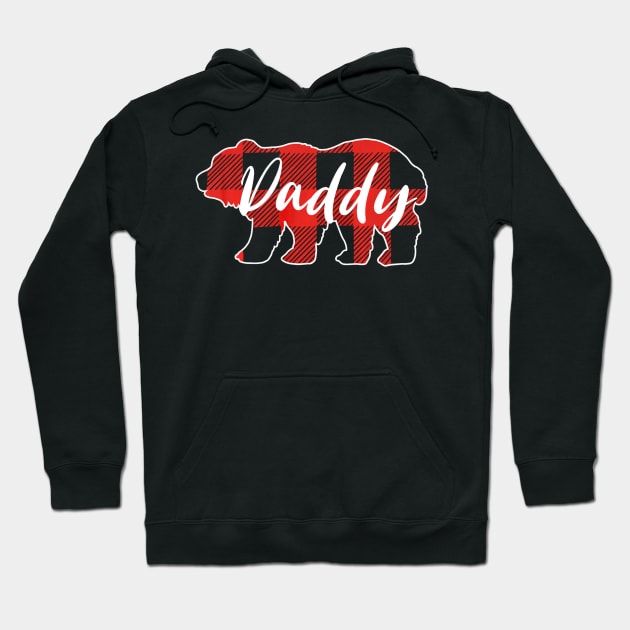 Buffalo Plaid Daddy Bear T shirt Fathers Day Gifts Hoodie by schaefersialice